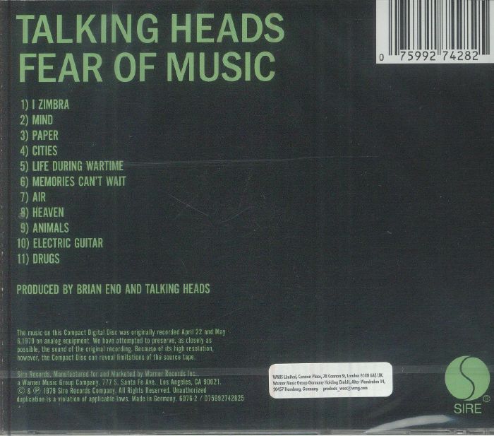 Fear of Music - Talking Heads (CD)