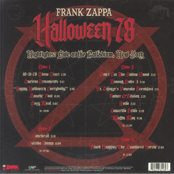 Halloween 78 (Indie Exclusive) - Frank Zappa