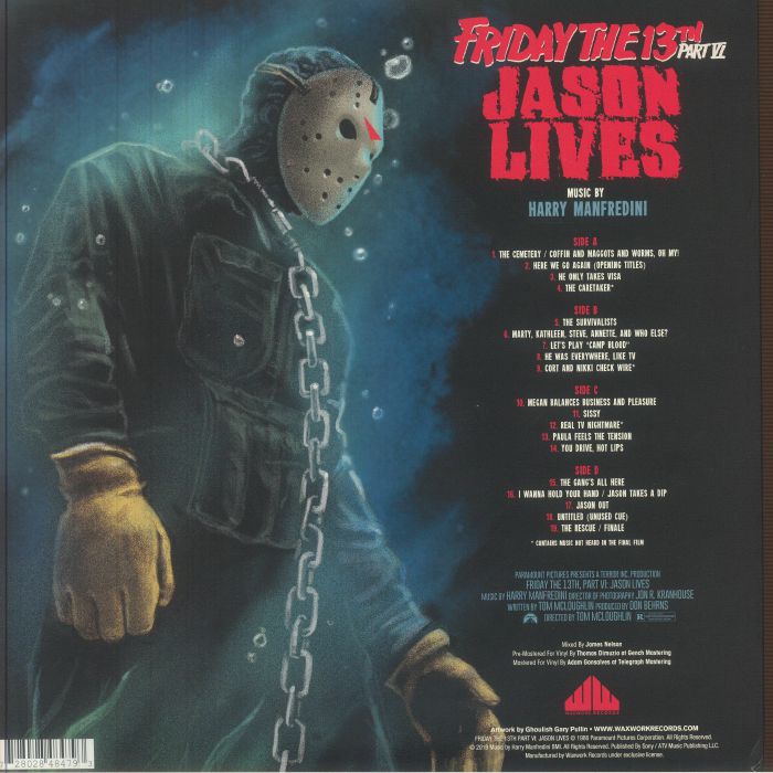 Friday the 13th Part VI: Jason Lives (Soundtrack) (Blue & Pink Vinyl) - Harry Manfredini