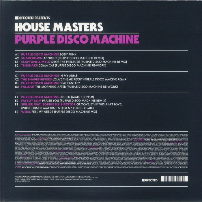 House Masters: Purple Disco Machine (3xLP) - Purple Disco Machine / Various