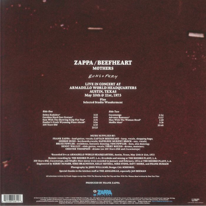 Bongo Fury (50th Anniversary Edition) - Frank Zappa
