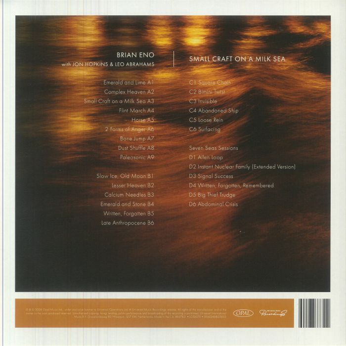 Small Craft on a Milk Sea (Expanded Edition) (Record Store Day Rsd 2026) - Brian Eno with Jon Hopkins / Leo Abrahams