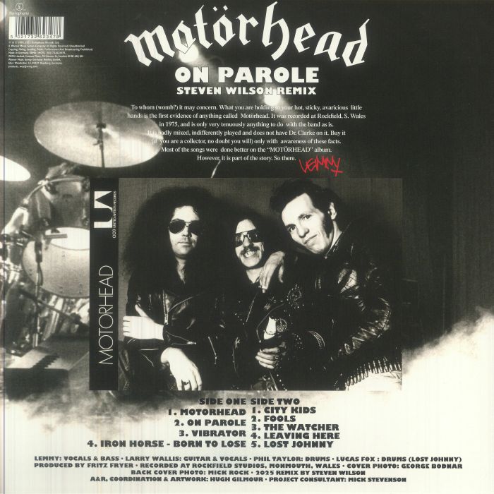 On Parole (Steven Wilson Remix) (Record Store Day Rsd 2026) - Motorhead