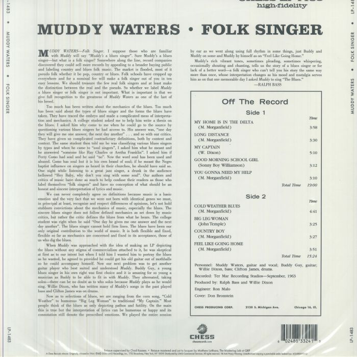 Folk Singer (Chess Acoustic Sounds Series) - Muddy Waters