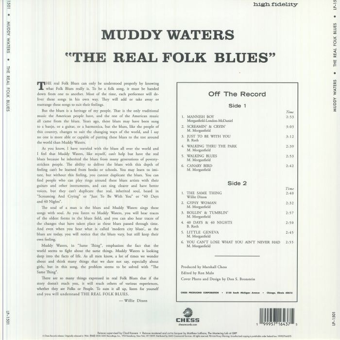 The Real Folk Blues (75th Anniversary Edition) (Mono) - Muddy Waters