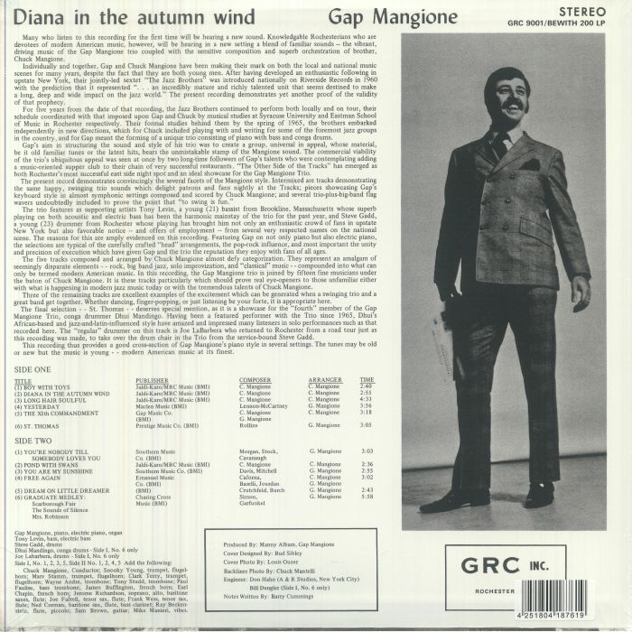 Diana in the Autumn Wind - Gap Mangione