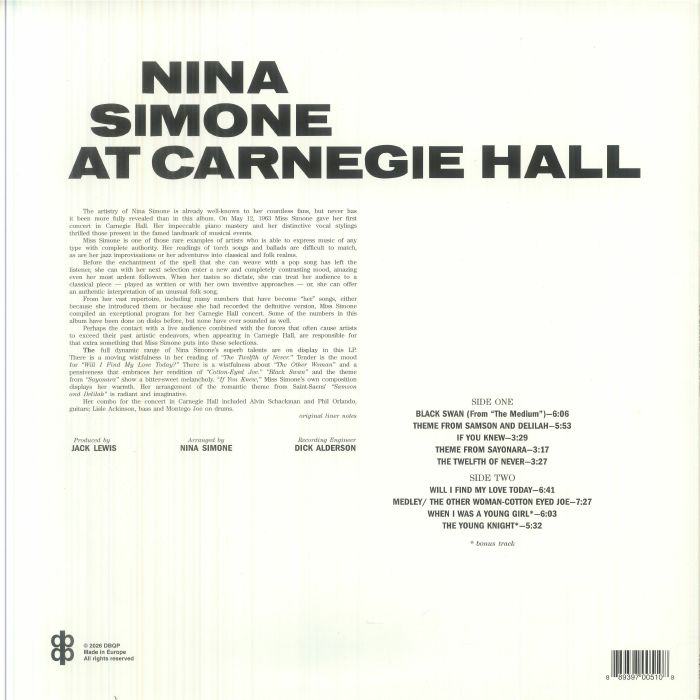 At Carnegie Hall - Nina Simone
