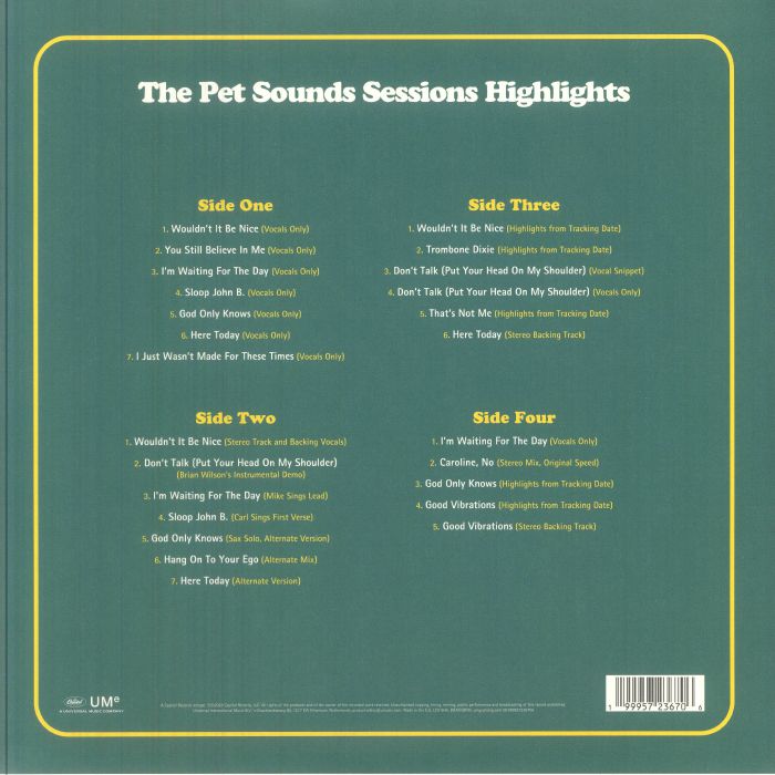 The Pet Sounds Sessions Highlights - The Beach Boys