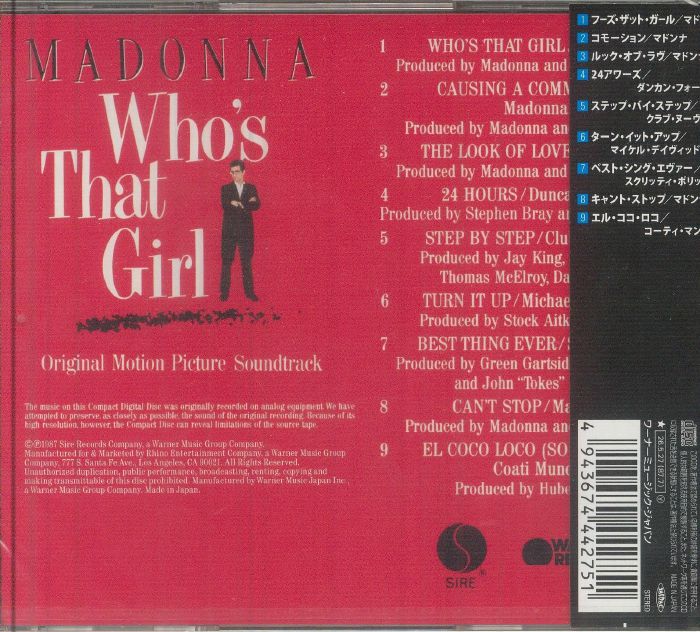 Who's That Girl - Madonna (CD)