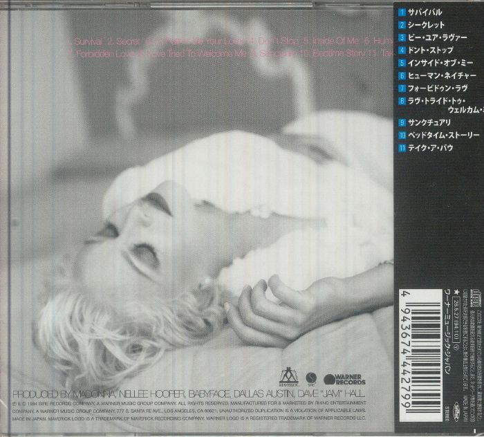 Bedtime Stories - Madonna (CD)