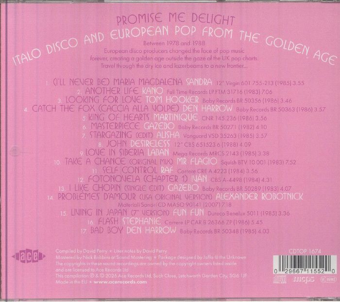 Promise Me Delight: Italo Disco & European Pop from the Golden Age - Various (CD)