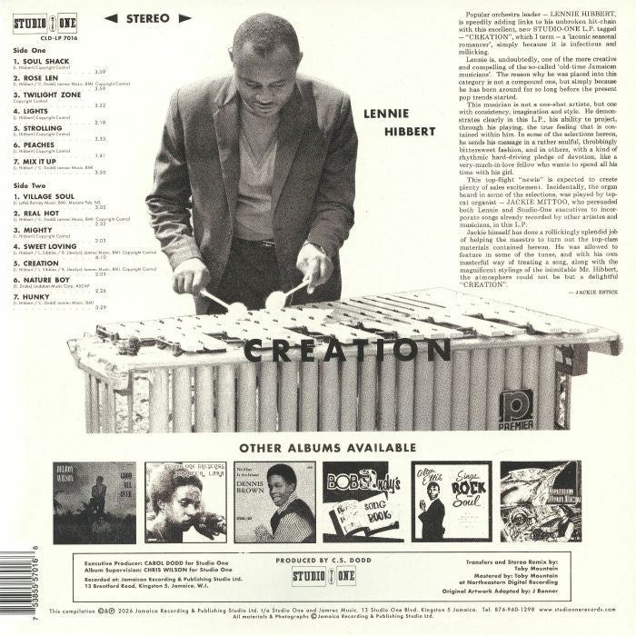 Creation (Reissue) - Lennie Hibbert