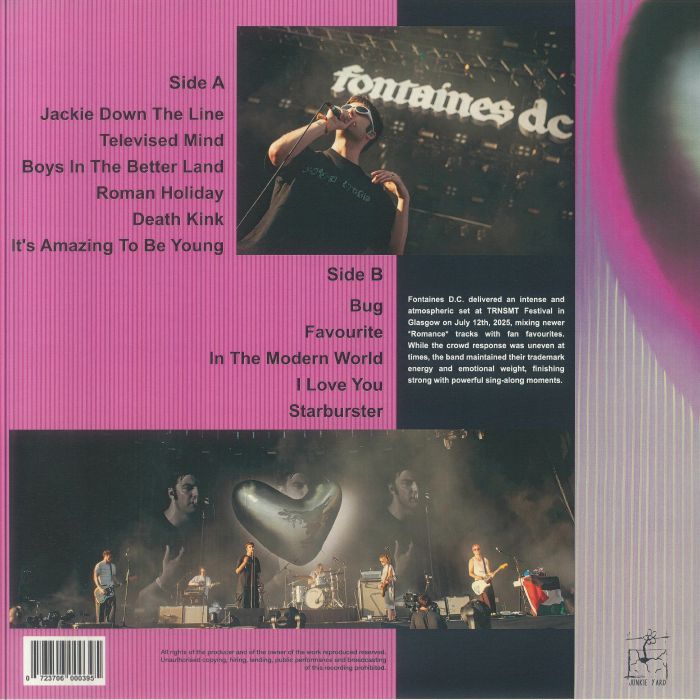Live at Transmit Festival Glasgow July 12th 2025 - Fontaines DC