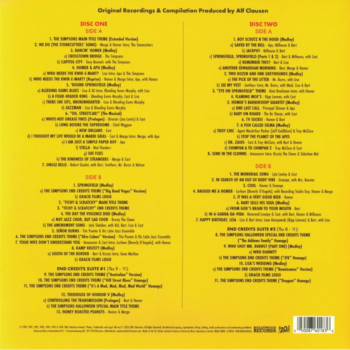 The Simpsons: Songs in the Key of Springfield (Soundtrack) - Various