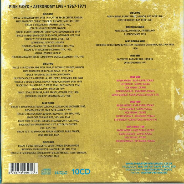 Astronomy Domine: Live 1967-1971 - Pink Floyd (CD)