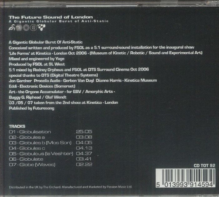 A Gigantic Globular Burst of Anti Static - The Future Sound of London (CD)