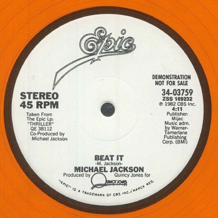 Beat It (Reissue) (Clear Orange Vinyl) - Michael Jackson