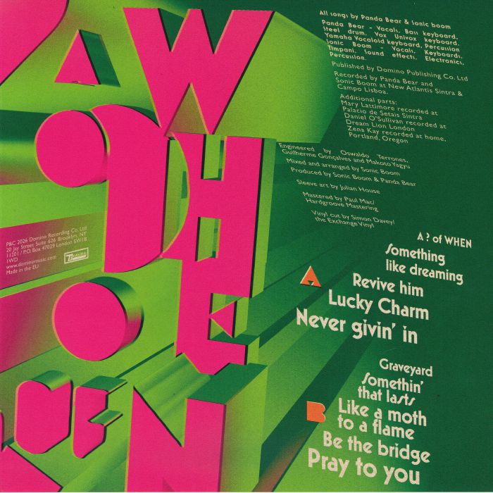 A? of When - Panda Bear / Sonic Boom