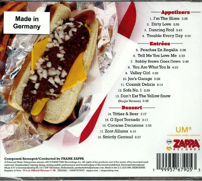 Zappatite: Frank Zappa's Tastiest Tracks - Frank Zappa (CD)