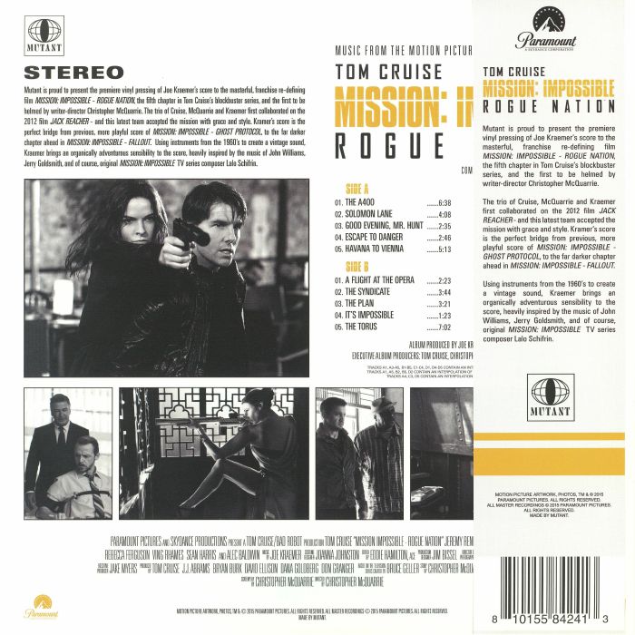 Mission Impossible: Rogue Nation (Soundtrack) (Booklet Hediyeli) - Joe Kraemer