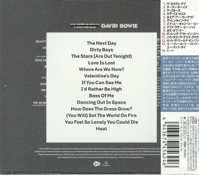 The Next Day - David Bowie (CD) – Beatsommelier