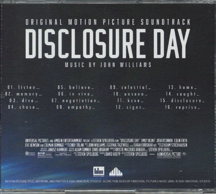 Disclosure Day (Soundtrack) - John Williams (CD)