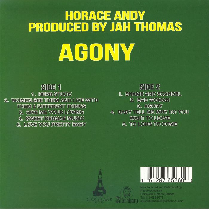 Agony (Clear Red Marbled Vinyl) - Horace Andy