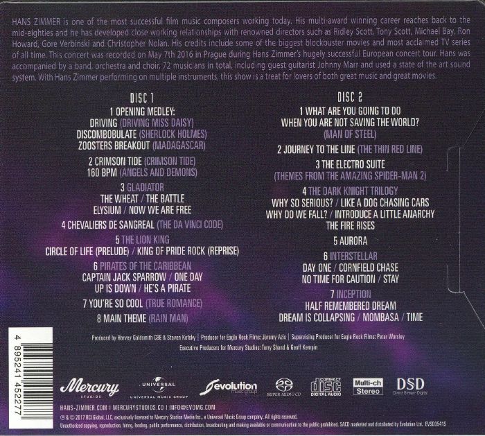 Live in Prague (Reissue) - Hans Zimmer (CD)