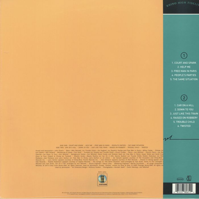 Court & Spark (Rhino High Fidelity) - Joni Mitchell