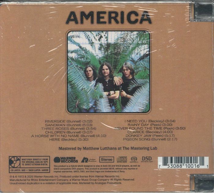 America (Acoustic Sounds 40 Series) - America (CD)