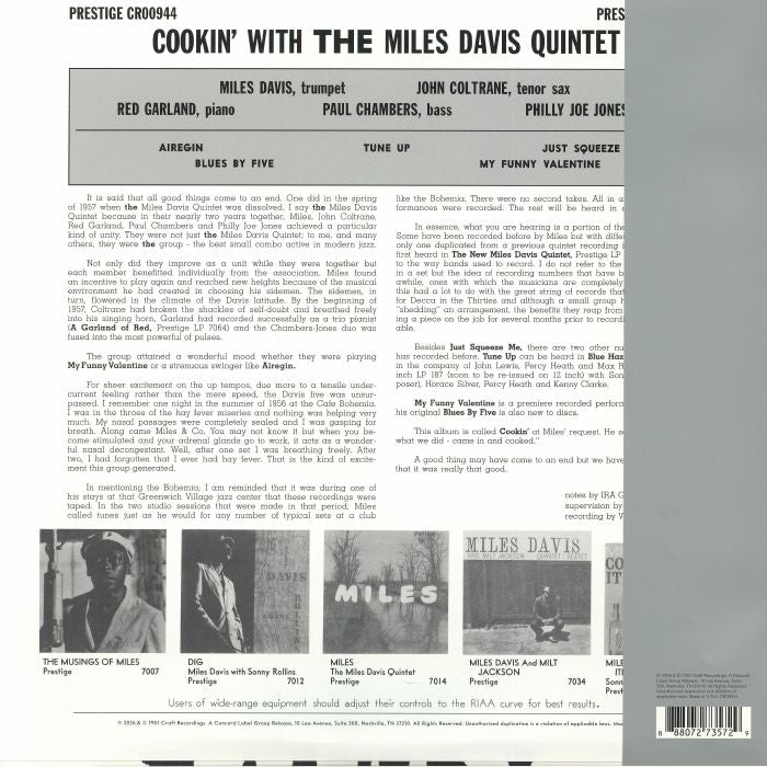 Cookin' with the Miles Davis Quintet - The Miles Davis Quintet