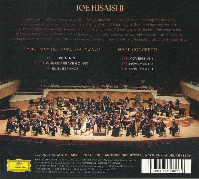 Symphony No 3 (Metaphysica) & Harp Concerto - Joe Hisaishi / Emmanuel Ceysson / Royal Philharmonic Orchestra (CD)