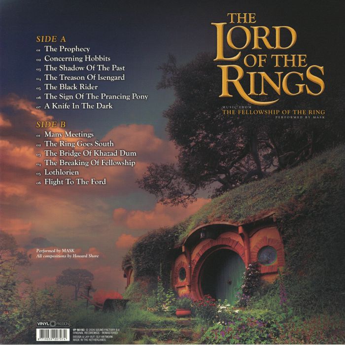 The Lord of the Rings: Music from the Fellowship of the Ring Performed by Mask (Green Vinyl) - Mask / Howard Shore