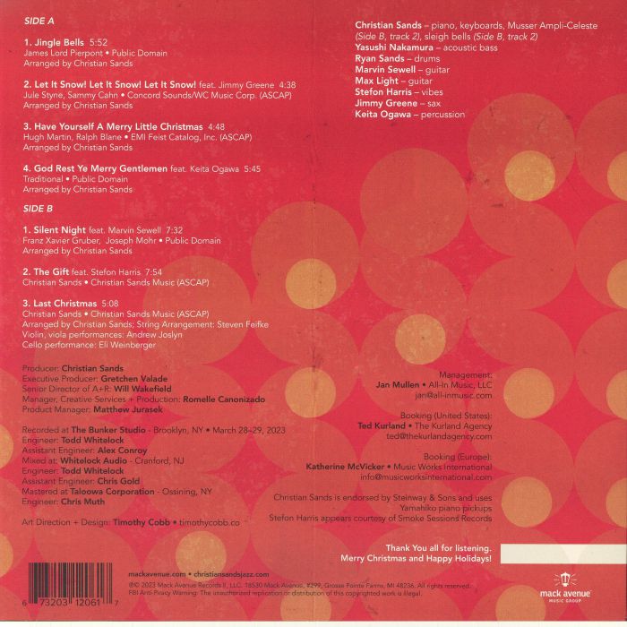 Christmas Stories (Selections) (Renkli Plak) - Christian Sands