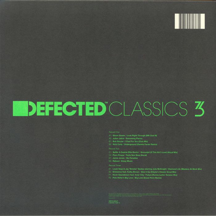 Defected Classics Vol 3 (3xLP) - Various