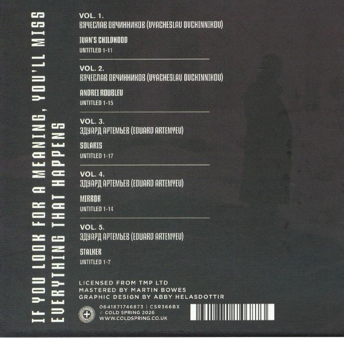 Tarkovsky (Soundtrack) (Box Set) - Vyacheslav Ovchinnikov / Eduard Artemyev (5xCD)