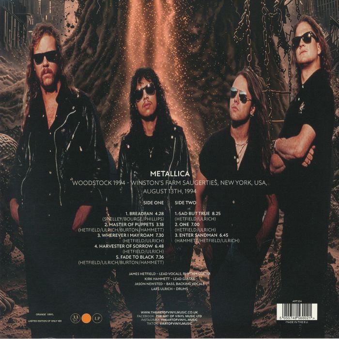 Woodstock 1994 (Limited Orange Vinyl) - Metallica