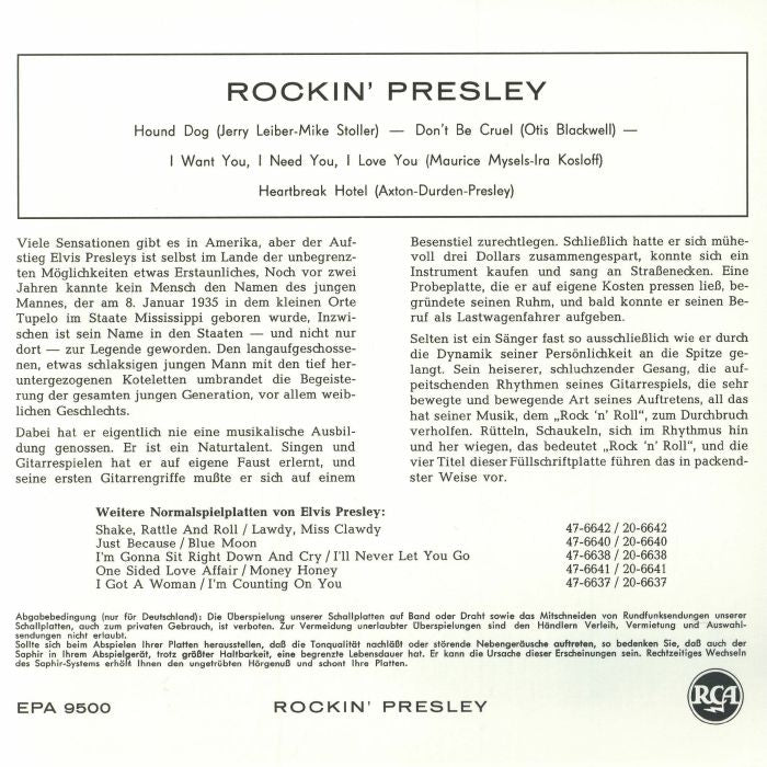 EP Etranger No 21: Rockin' Presley (Reissue) - Elvis Presley