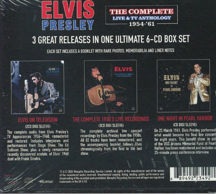 Complete Live & Tv Anthology 1954-1961 (Box Set) - Elvis Presley (6xCD)