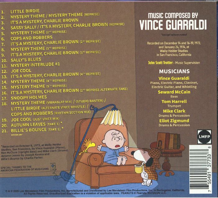 It's a Mystery Charlie Brown (Soundtrack) (Extended Edition) - Vince Guaraldi (CD)