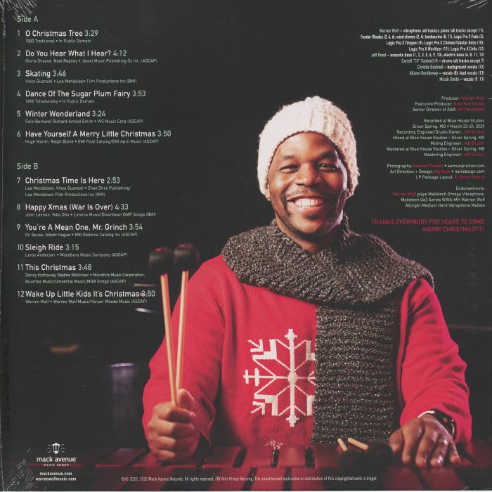 Christmas Vibes ('Candy Cane' Vinyl) - Warren Wolf