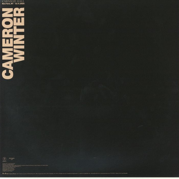 Live at Carnegie Hall - Cameron Winter