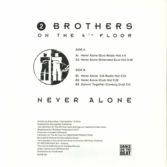 Never Alone (Reissue) (Yellow Marbled Vinyl) - 2 Brothers on the 4th Floor