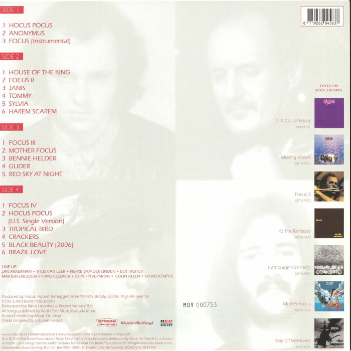 Best of Focus (Hocus Pocus) (Red & White Swirl Vinyl) - Focus