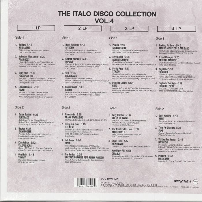 The Italo Disco Collection Vol 4 (Box Set) (4xLP) - Various