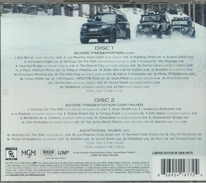 Spectre (10th Anniversary Edition) (Soundtrack) - Thomas Newman (CD)