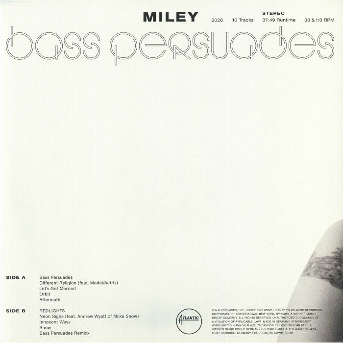 Bass Persuades (Indie Exclusive) - Miley Aka Miley Cyrus