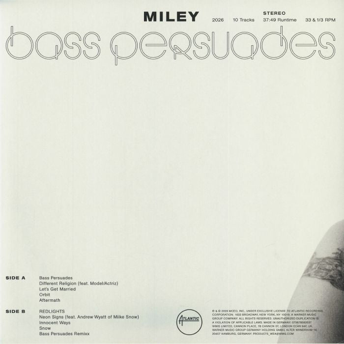 Bass Persuades (Poster Hediyeli) - Miley Aka Miley Cyrus