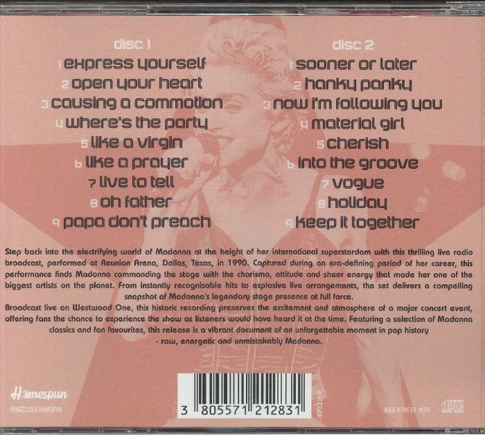 Lucky Lone Star: Live in Texas 1990 - Madonna (2xCD)