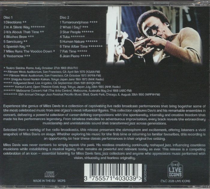 Greatest Hits Live Broadcast Collection - Miles Davis (2xCD)